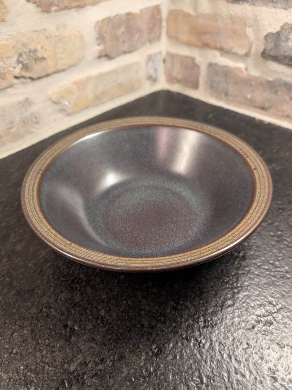 Costa Brava by Style House Stoneware Vegetable Bowl 9" Brown 1970s